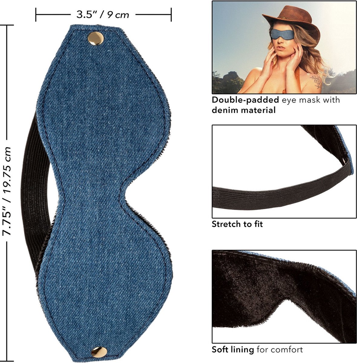 CalExotics Ride 'Em Denim Blinddoek