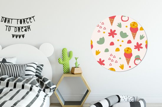 Cercle mural - Plastique - Glace - Design - Été - ⌀ 90 cm - Cercle mural
