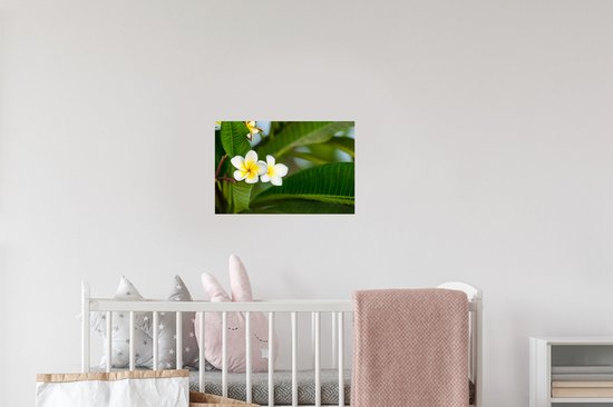 Stickers muraux - Fleurs - Jaune - Feuilles - 30x20 cm - Film Adhésif