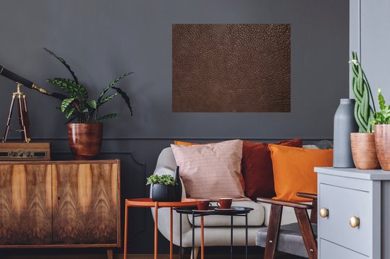 Stickers muraux - Film autocollant - Cuir - Marron - Structure - Design - Aspect cuir - 80x60 cm - Film adhésif - Stickers muraux Chambre d'enfant - Papier peint autocollant - Papier peint autocollant - Film autocollant