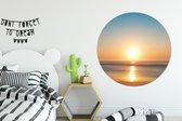 WallCircle - Wandcirkel ⌀ 140 - Zee - Kleuren - Zon - Ronde schilderijen woonkamer - Wandbord rond - Muurdecoratie cirkel - Kamer decoratie binnen - Wanddecoratie muurcirkel - Woonaccessoires