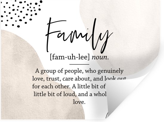 Stickers muraux - Famille - Ménage - Citation - 120x90 cm - Feuille adhésive