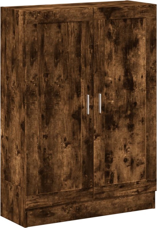 vidaXL-Boekenkast-82,5x30,5x115-cm-bewerkt-hout-gerookt-eikenkleurig
