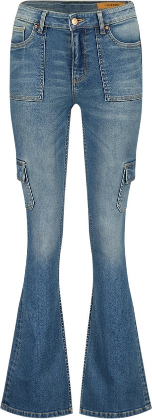 Raizzed Sunrise Cargo Dames Jeans - Mid Blue Stone - Maat 31/34