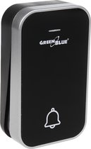 GreenBlue kinetische draadloze belzender / batterijvrij - bereik tot 200m, IP44, GB158 B - Zwart