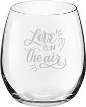 Gegraveerde Drinkglas 39cl Love is in the air
