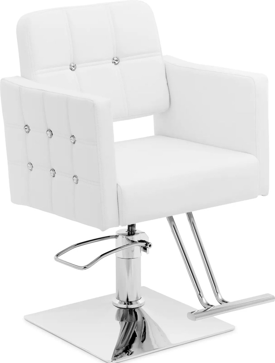 Goedkoopste physa - Kappersstoel met voetensteun - Zithoogte 45 - 55 cm - 150 kg - Wit