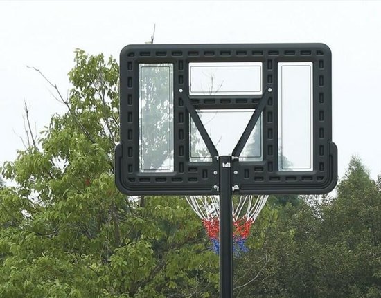 Verrijdbare Basketbal Standaard - In Hoogte Verstelbaar - Inclusief Bal En Pomp Zwart