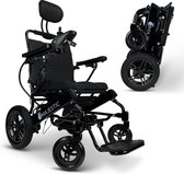 COMFYGO IQ-8000 Elektrische rolstoel, Lichtgewicht, Draadloze afstandsbediening, Handmatig opvouwbaar, Handmatig Achterover leunen, 20AH Li-ion, tot 30km, Standaard Zit 45 cm, Zwarte frame & Standaard fabric