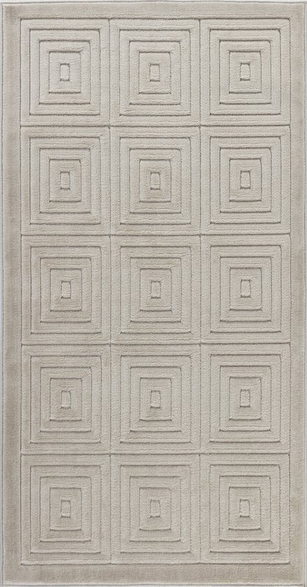 SURYA Vloerkleed - Woonkamer, Slaapkamer - Modern Scandinavisch Tapijt SAKURA - Beige 80x150cm