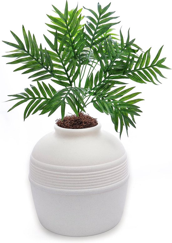 Kattenbak plantenbak met palmboom of planten 11 Verborgen kattenbak met kunstplanten