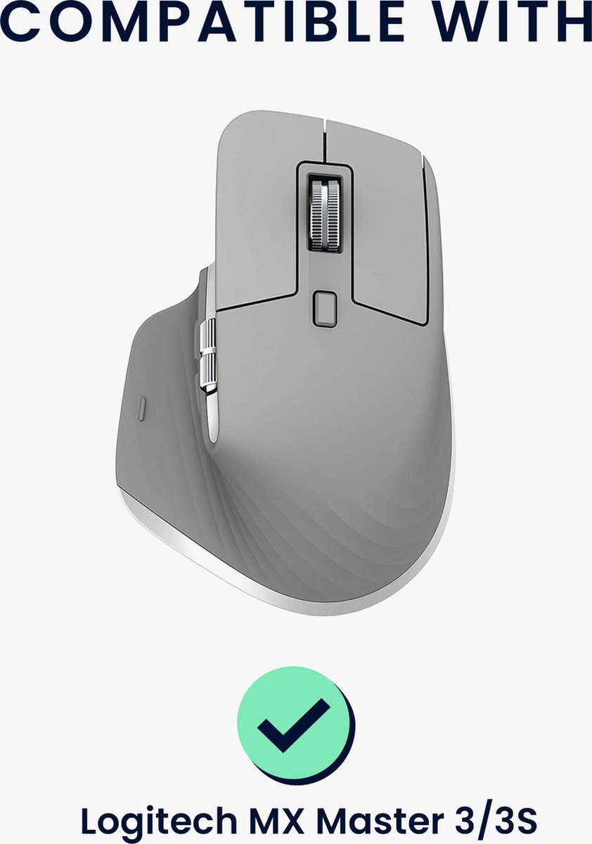Kwmobile Muis Voetjes – Vervangende PTFE Glijders Voor Logitech MX Master 2S, Set Zwarte Stickers