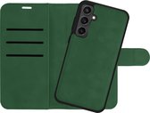 Just in Case Bookcase hoesje geschikt voor Samsung Galaxy A55 - Effen Groen - Kunstleer