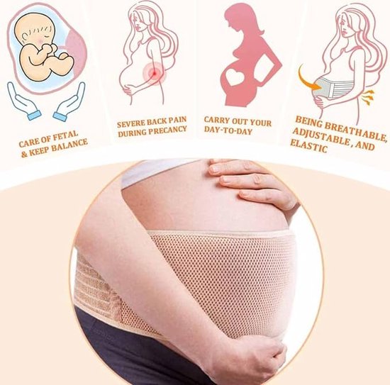 Mammy Vrouwen Zwangerschapsbuikband - Licht en Ademende Buiksteunband voor Zwangere Vrouwen one size
