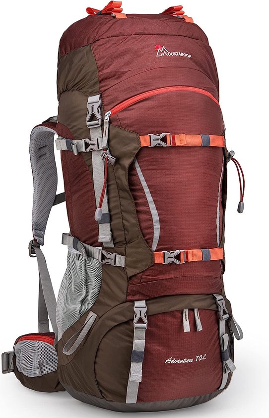 70L trekkingrugzak binnenframe rugzak wandelrugzak heren dames backpack rugzak met regenhoes campingreizen