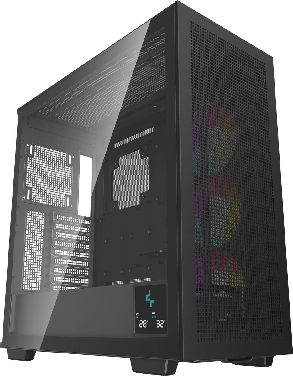DeepCool MORPHEUS tower behuizing 4x USB-A | 1x USB-C | RGB | Tempered Glass