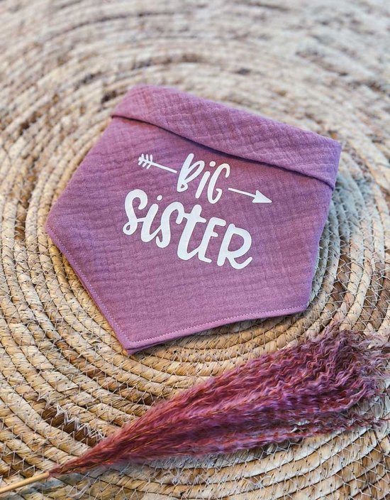 Bandana annonce Bébé pour chien - Grande Soeur - rose - xxs