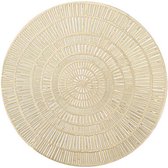 Ring Coatser - Ronde placemats - Goud - 4 STUKS - Tafeldecoratie - Onderlegger - Luxe placemats - Hittebestendig - Anti-slip