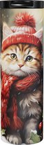 Katten - Red Cat In The Snow - Thermobeker 500 ml