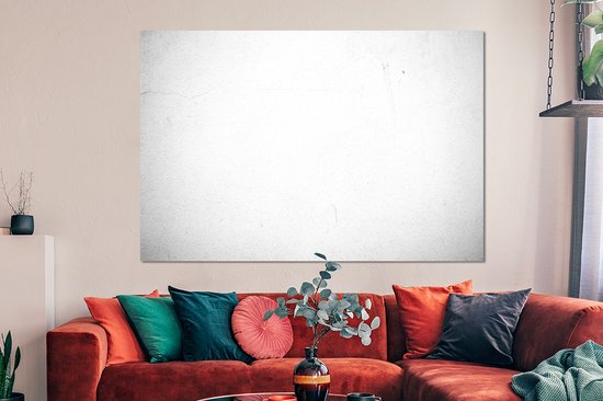 Décoration murale Métal - Peinture Aluminium Industriel - Béton - Wit - Moderne - 150x100 cm - Dibond - Photo sur aluminium - Décoration murale industrielle - Pour le salon/chambre