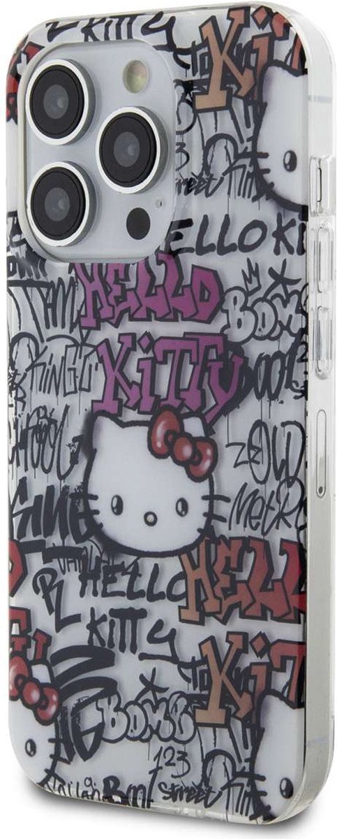 Hello Kitty iPhone 15 Pro Max TPU Back Cover hoesje - Kitty Face - Wit