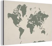 Wanddecoratie Metaal - Aluminium Schilderij Industrieel - Wereldkaart - Dieren - Giraf - 30x20 cm - Dibond - Foto op aluminium - Industriële muurdecoratie - Voor de woonkamer/slaapkamer