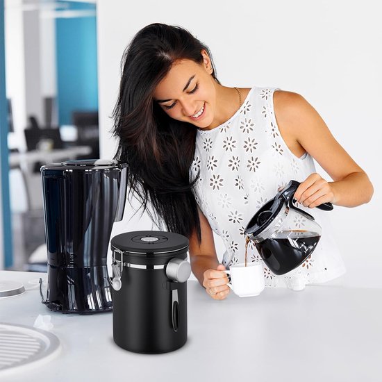 Luchtdichte roestvrijstalen koffieblikjes - 450 ml - vacuüm koffieblik