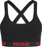 Hugo Boss dames HUGO sporty logo padded bralette zwart - L