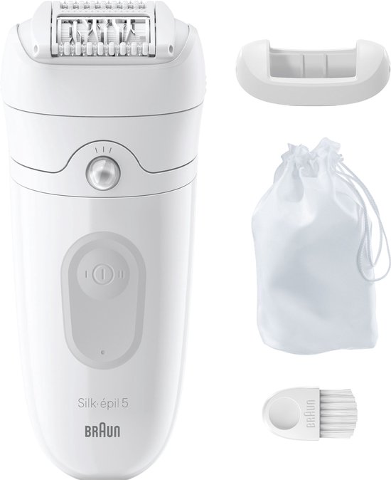 Braun Silk·épil 5 - Epilator Voor Eenvoudige Ontharing - Langdurig Gladde Huid - 5-011 - Wit/grijs
