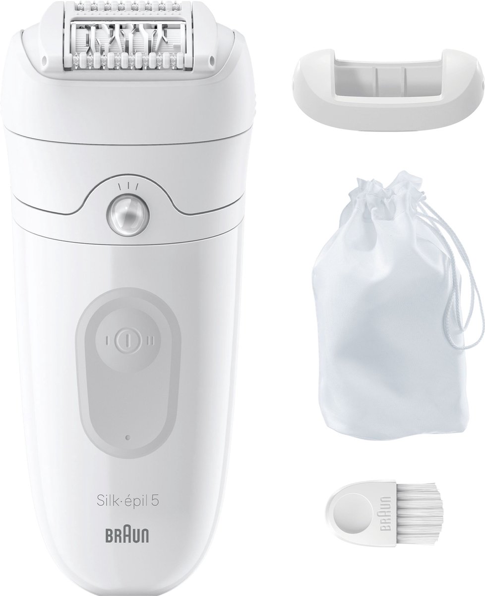 Braun Silk·épil 5 - Epilator Voor Eenvoudige Ontharing - Langdurig Gladde Huid - 5-011 - Wit/grijs