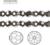 Swarovski Elements, 24 pièces perles rondes Swarovski , 6 mm, cristal argent nuit, (5000)