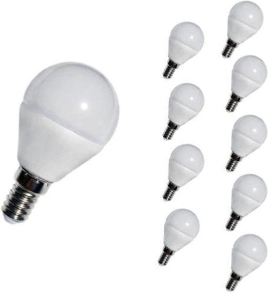 Lamp E14 LED 4W 220V G45 240 ° (pakket van 10) - Wit licht - Overig - Pack de 10 - Wit Neutre 4000K - 5500K - SILUMEN