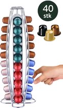 Cheffinger - Nespresso Capsulehouder - 40 Cups - Cuphouder - Koffiecups Houder - Zilver