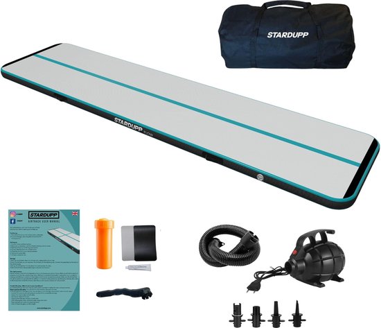 Foto: Stardupp flow airtrack turnmat yogamat judomat 4 meter x 10 cm