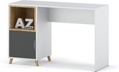 AZ Home Bureau Joker 14 - 120 cm - Wit - Grijs - Computer tafel - Computer desk