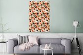 Wanddecoratie Metaal - Aluminium Schilderij Industrieel - Rozen - Bloemen - Collage - 80x120 cm - Dibond - Foto op aluminium - Industriële muurdecoratie - Voor de woonkamer/slaapkamer