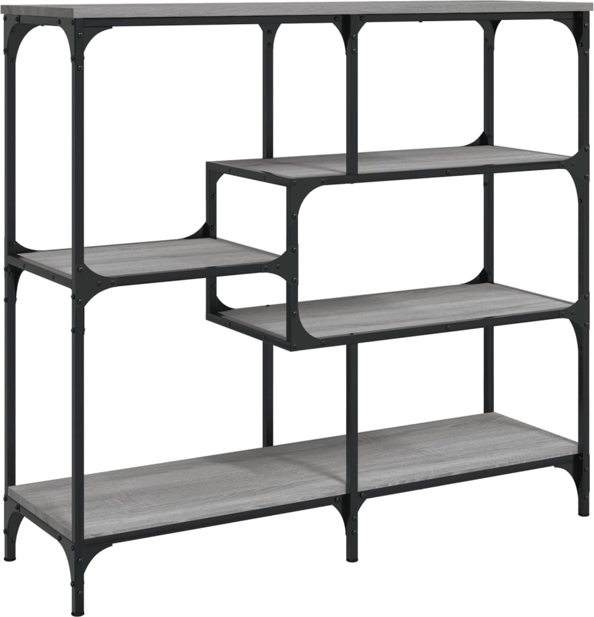 vidaXL Wandtafel - 103x32x95 - cm - bewerkt - hout - grijs - sonoma - eikenkleurig Grijs sonoma
