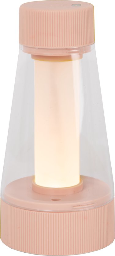Lucide LORALI - Oplaadbare Tafellamp - Accu/Batterij - LED Dimb. - IP44 - Roze