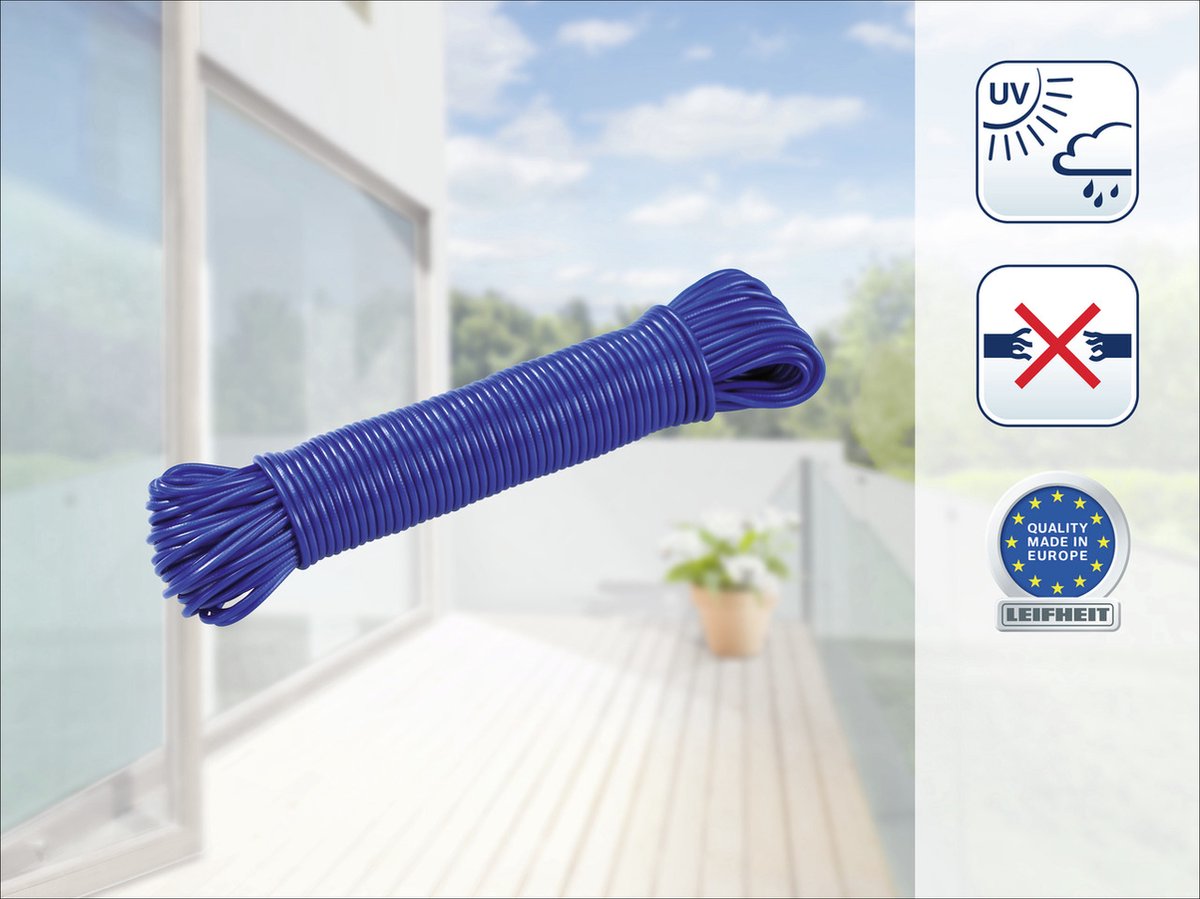 Buiten Meter Leifheit Wand Waslijn Rollfix 150 Triple Longline