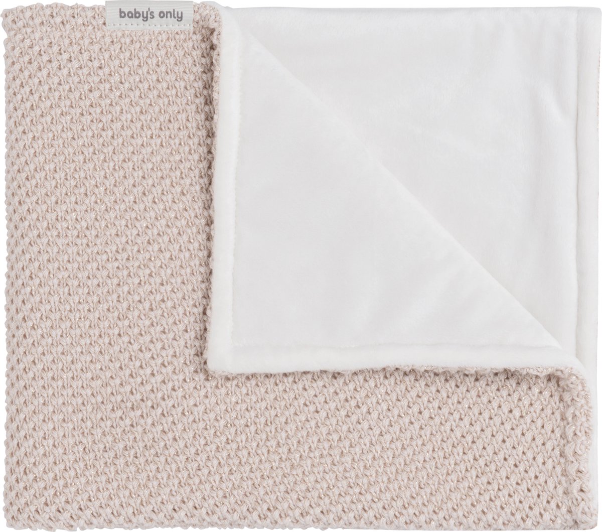 Baby's Only Gebreide ledikantdeken soft - Baby deken Sparkle Flavor - Dekentje voor jongens en meisjes - 2.1 TOG - 100x135 cm - Goud-Ivoor Mêlee - Met subtiel glittertje