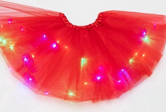 Finnacle - "Groot jupe tutu à LED rouge avec Siècle des Lumières RVB - Un ajout enchanteur à votre tenue !"