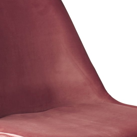 Chaise baquet Kick Velvet rose - structure noire - lot de 2