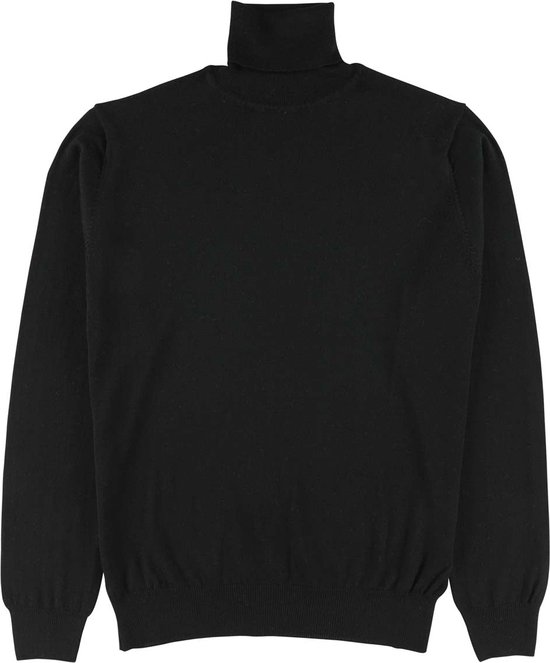 Osborne Knitwear Pull à col roulé - Laine mérinos - Noir - 2XL