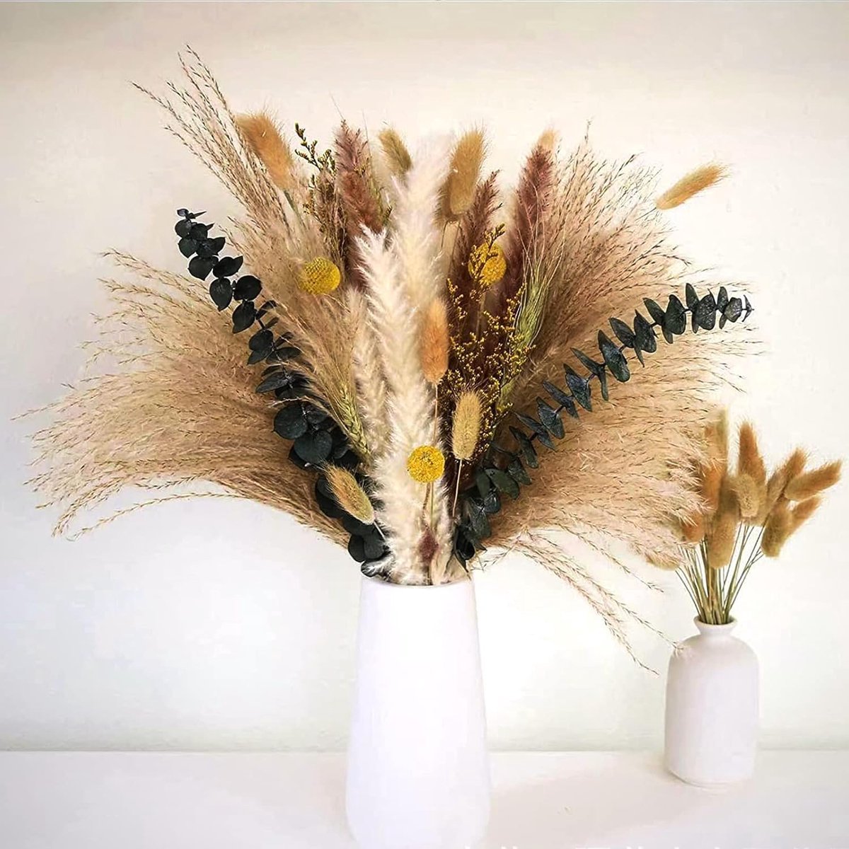 Pampasgras decoratie - Tafeldecoratie & droogbloemen groen pampasgras
