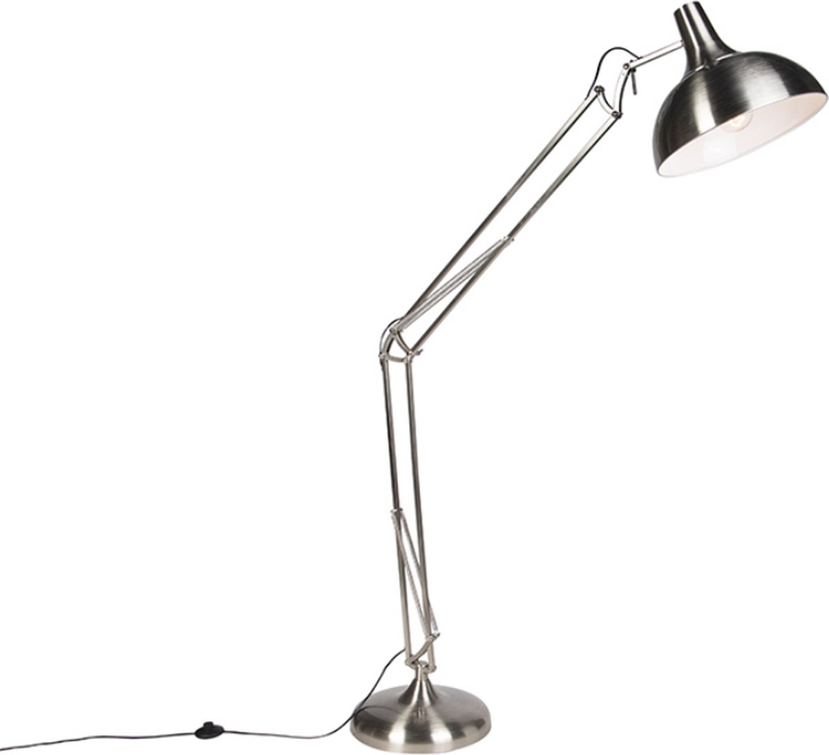 QAZQA Hobby vloerlamp - Staal