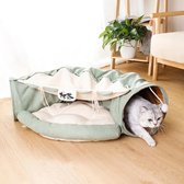 Kattentunnel - Tunnel voor de Kat - Katten Bedje - Kattenspeelgoed - 3in1 Combi