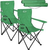Campingstoel, opvouwbaar, set van 2, klapstoel, lichte draagbare stoel met bekerhouder en armleuningen, tot 100 kg belastbaar, visstoel voor camping, strand, tuin, barbecue, vissen,