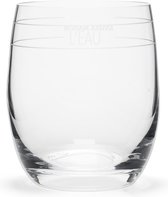 Riviera Maison Waterglas Transparant drinkglas rond met tekst - RM L'eau glas voor water, frisdrank, limonade
