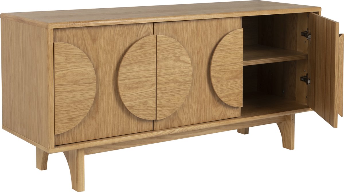 Zuiver Groove Dressoir 3 deuren Eikenhout Bruin