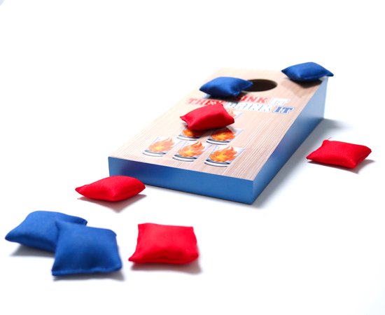 Cornhole - Bean bag game - Ring toss game - Party drinking game mini variant